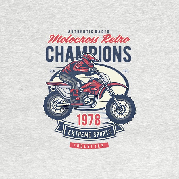 Motocross Retro Champion by p308nx